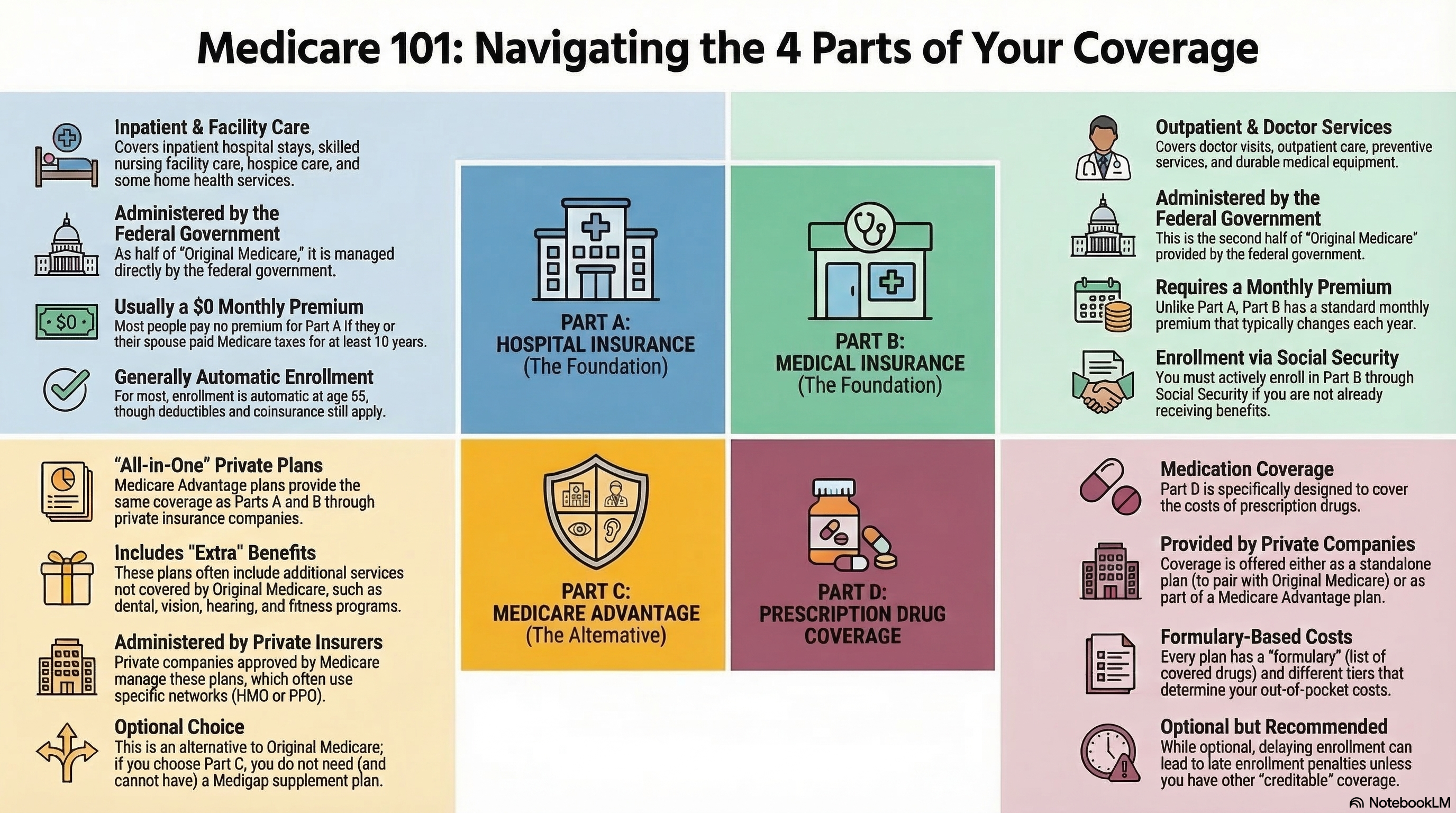Medicare101 - Navigating the 4 Parts of Your Coverage